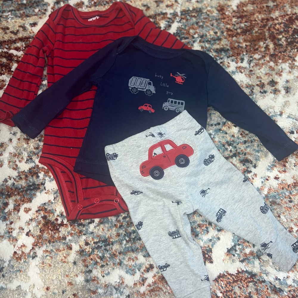 Carter's Red and Navy baby Matching Set